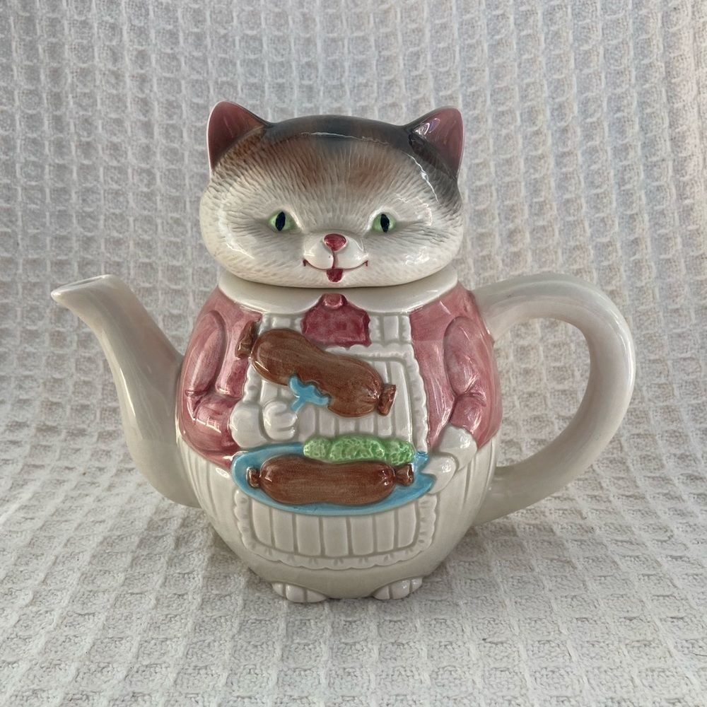 Vintage Ron Gordon Designs 1984 Kitten Tea Pot